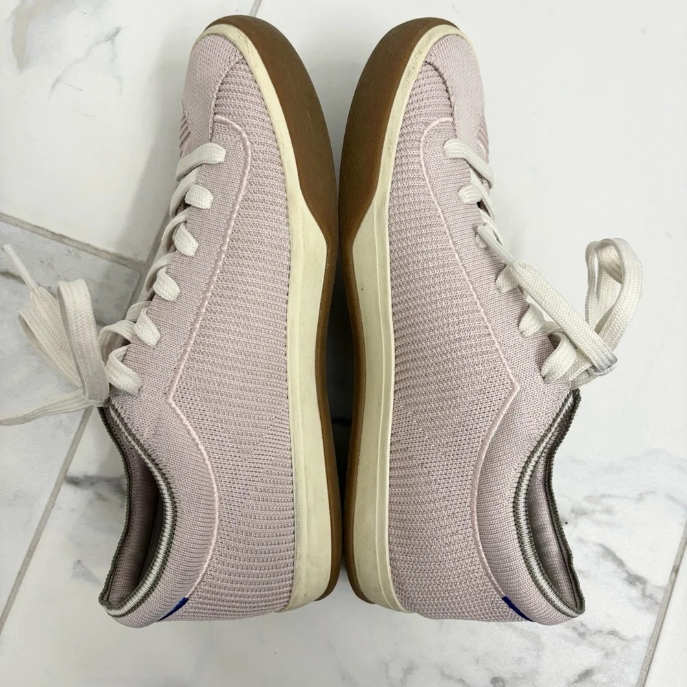 Rothy’s Lace Up Sneakers Womens 7 Pale Pink